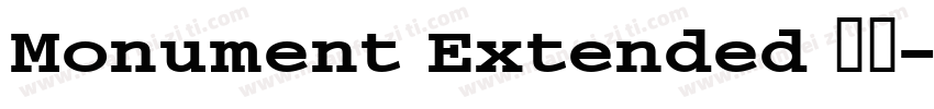 Monument Extended 作者字体转换